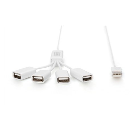 Digitus | USB 2.0 Cable Hub, 4-Port 4x USB A/F, 1x USB A male, DC2.5mm (PSU not incl.) | DA-70216 - 2